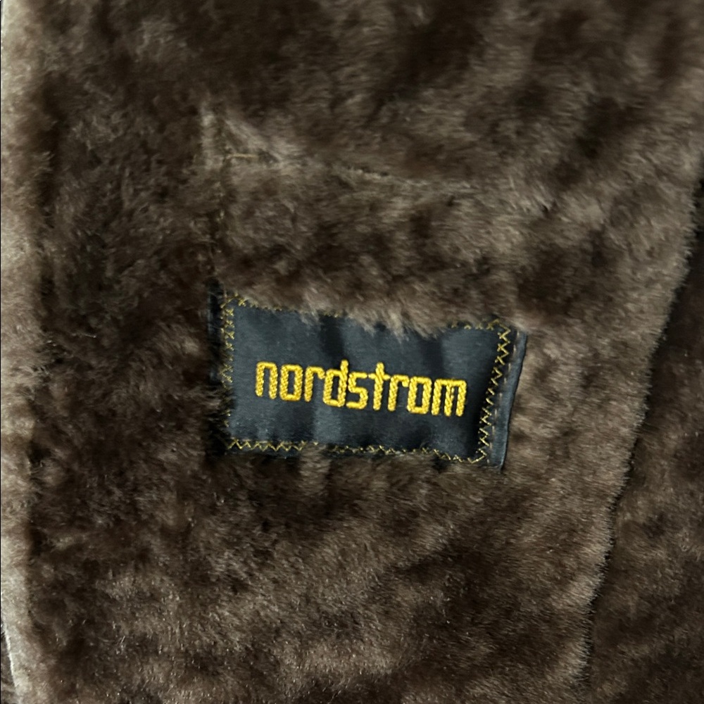 Vtg Marlboro Man brown suede shearling barn coat Nordstroms sz XL - Picture 5 of 5